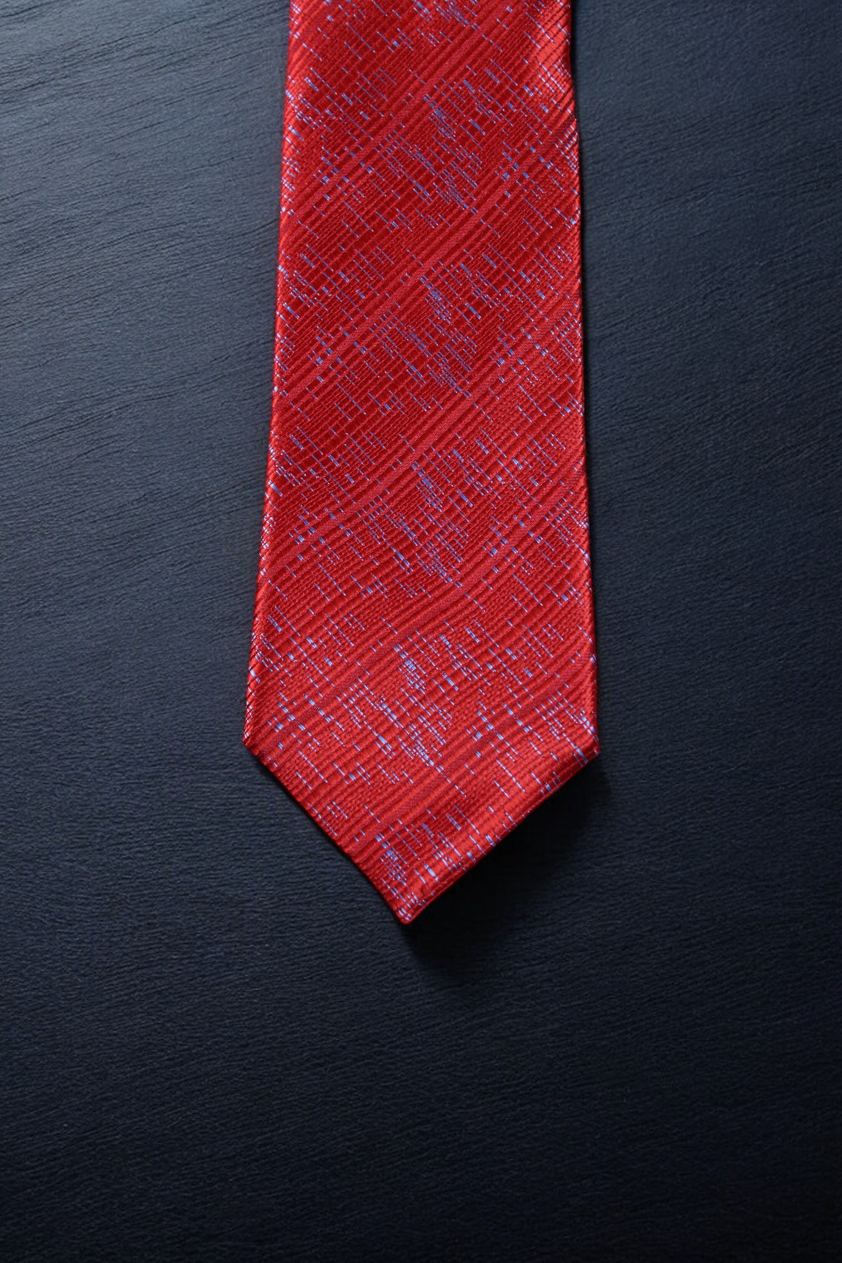 Elegant Red Tie & Pocket Square