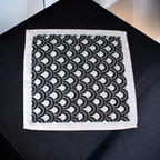 Monochrome Waves Pocket Square