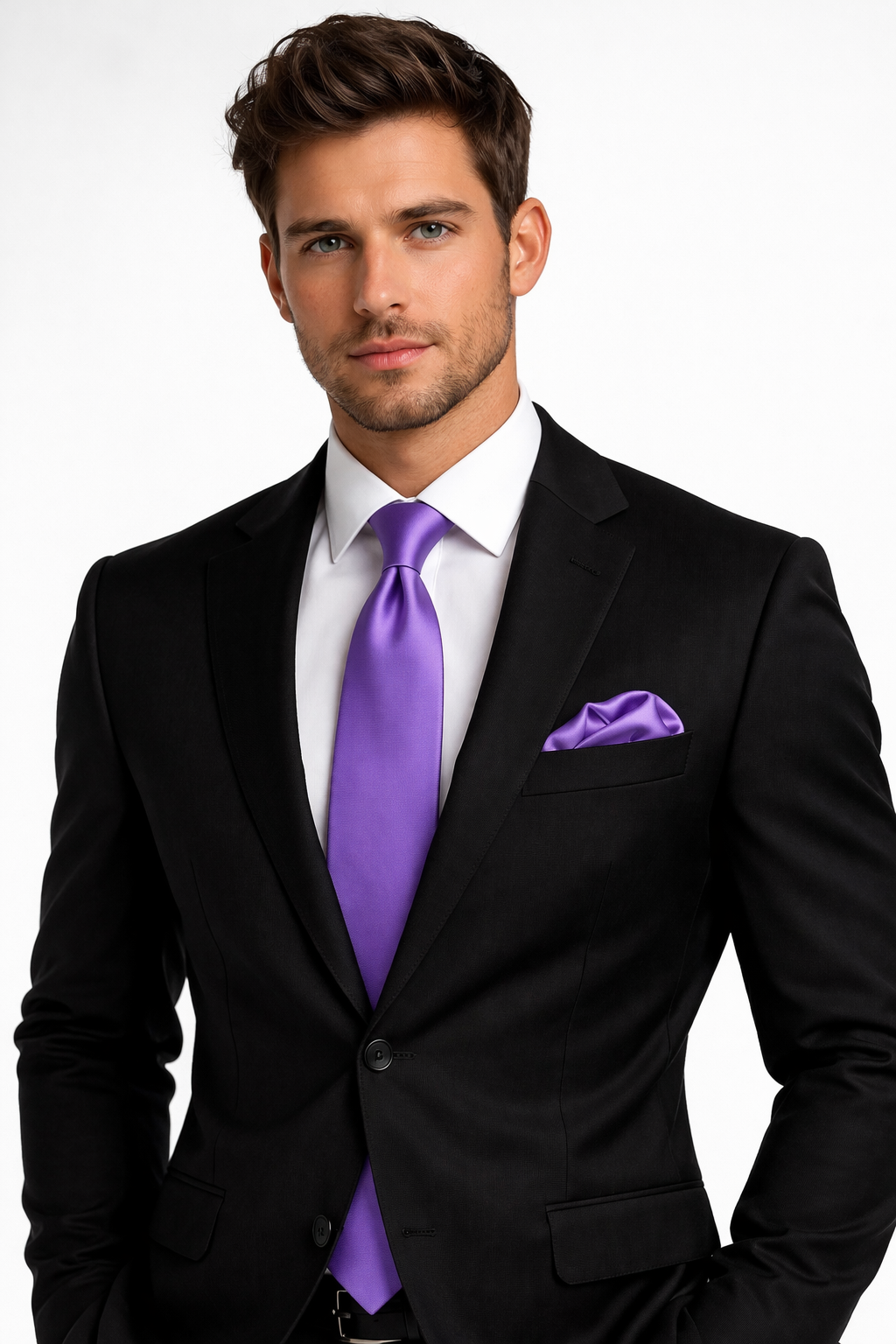 Dark Purple Solid Necktie