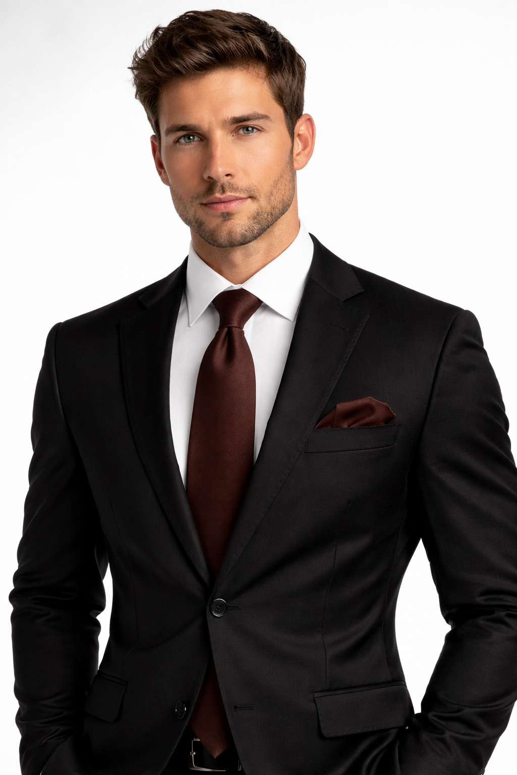 Dark Brown Solid Necktie