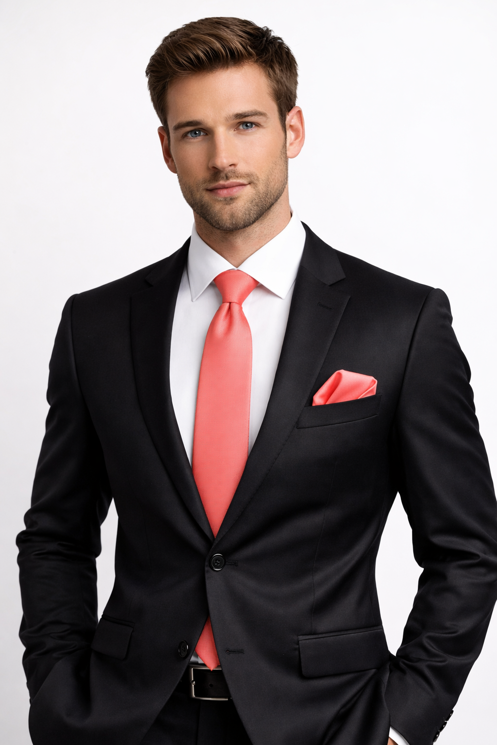 Pinkish Peach Solid Necktie