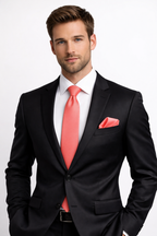 Pinkish Peach Solid Necktie