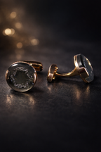Gunmetal & Gold Wreath Cufflinks for Men