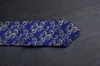 Royal Blue & Gold Swirl Tie