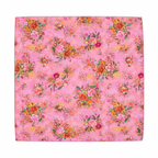 Pink Floral Scarf With Pocket Square