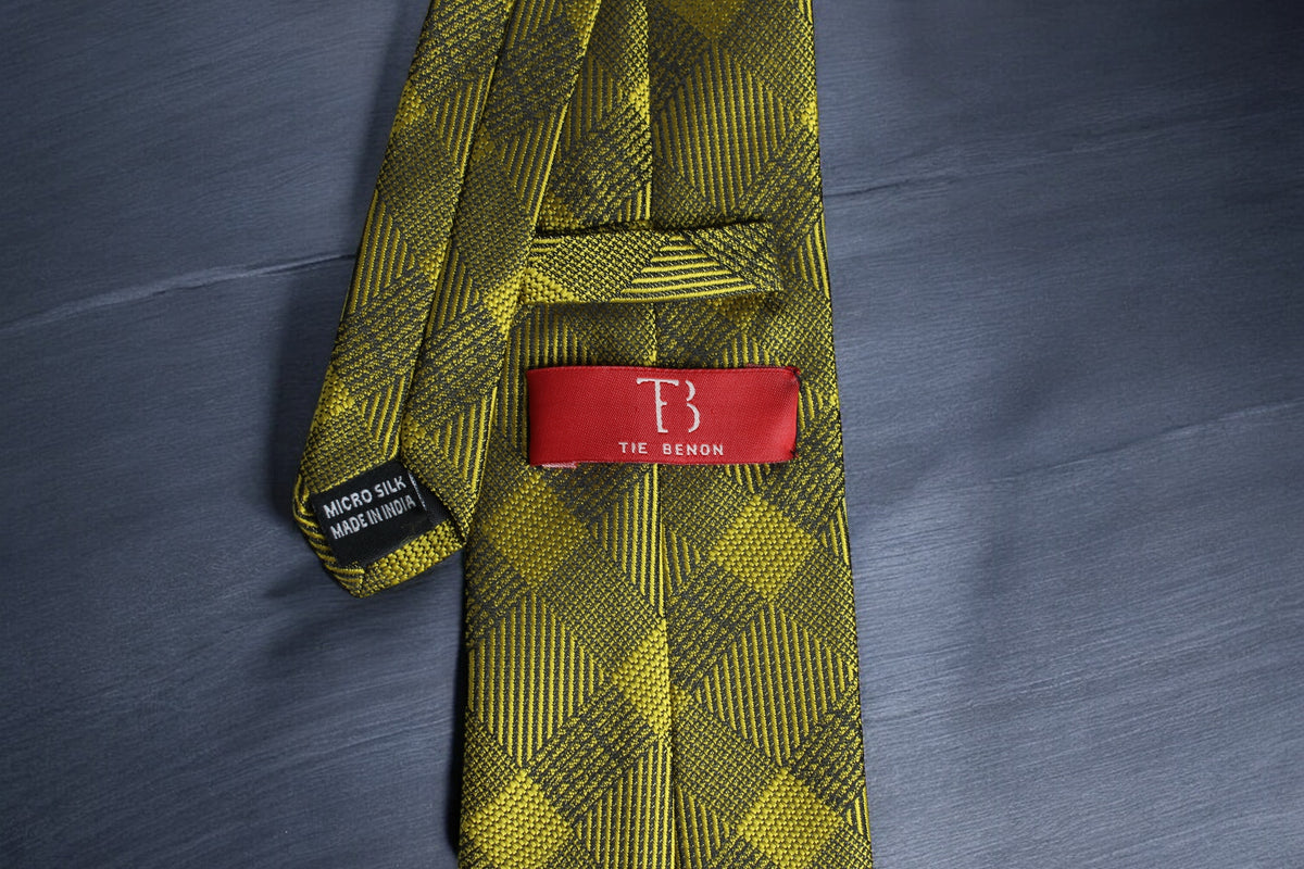 Golden Plaid Tie