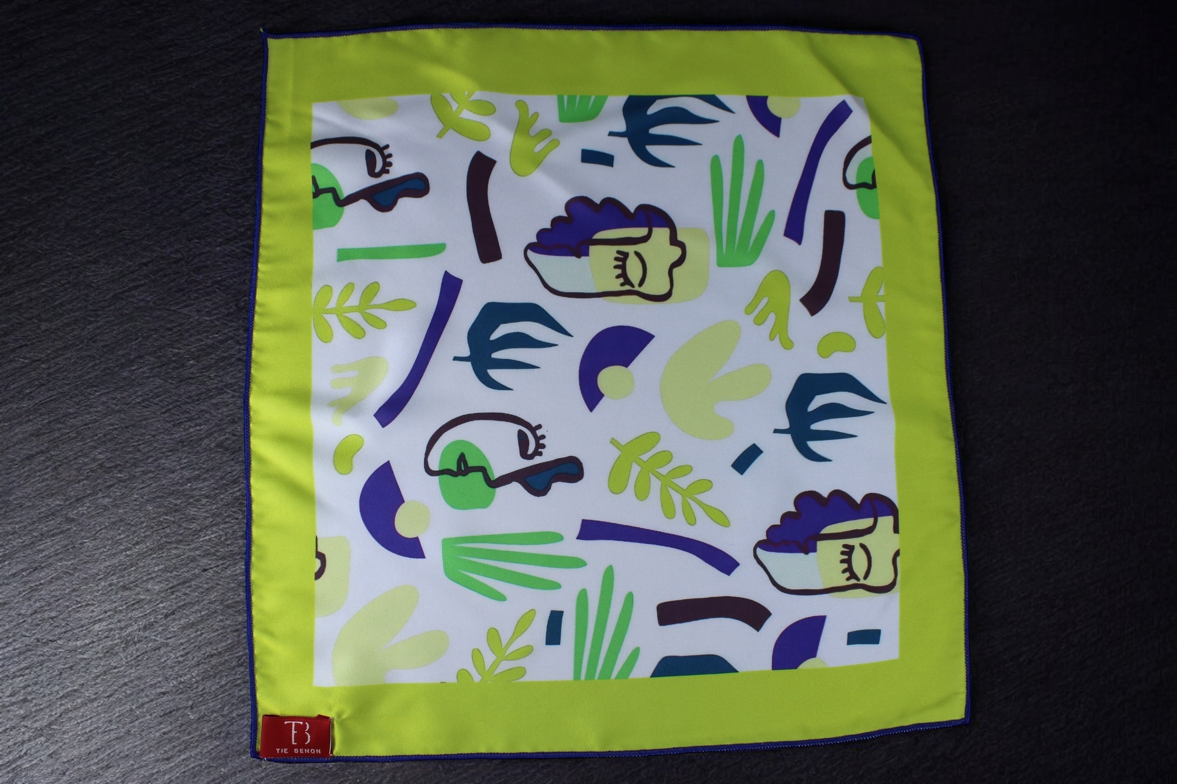 Rio Grande Green Tropical Printed Pocket Square