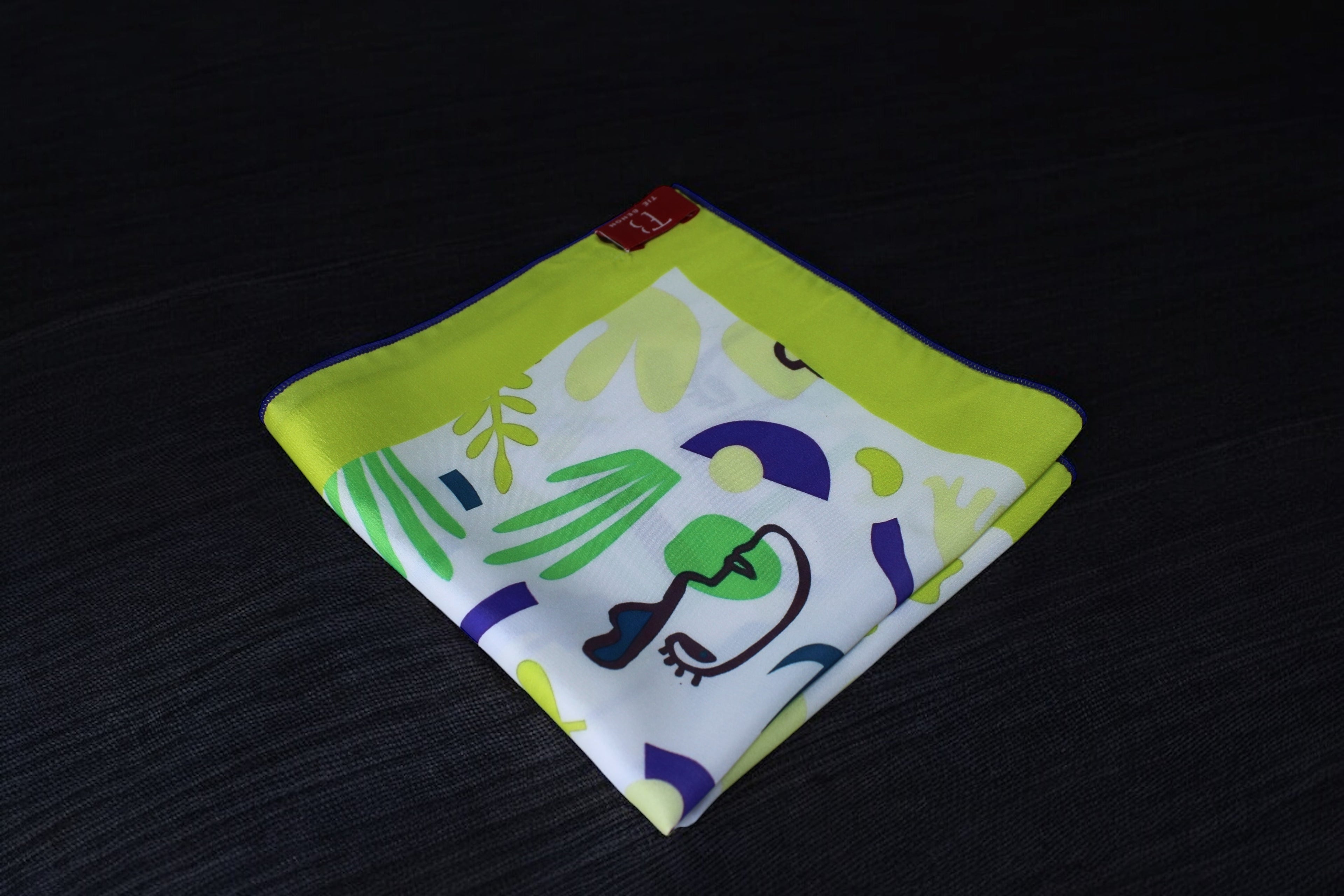 Rio Grande Green Tropical Printed Pocket Square