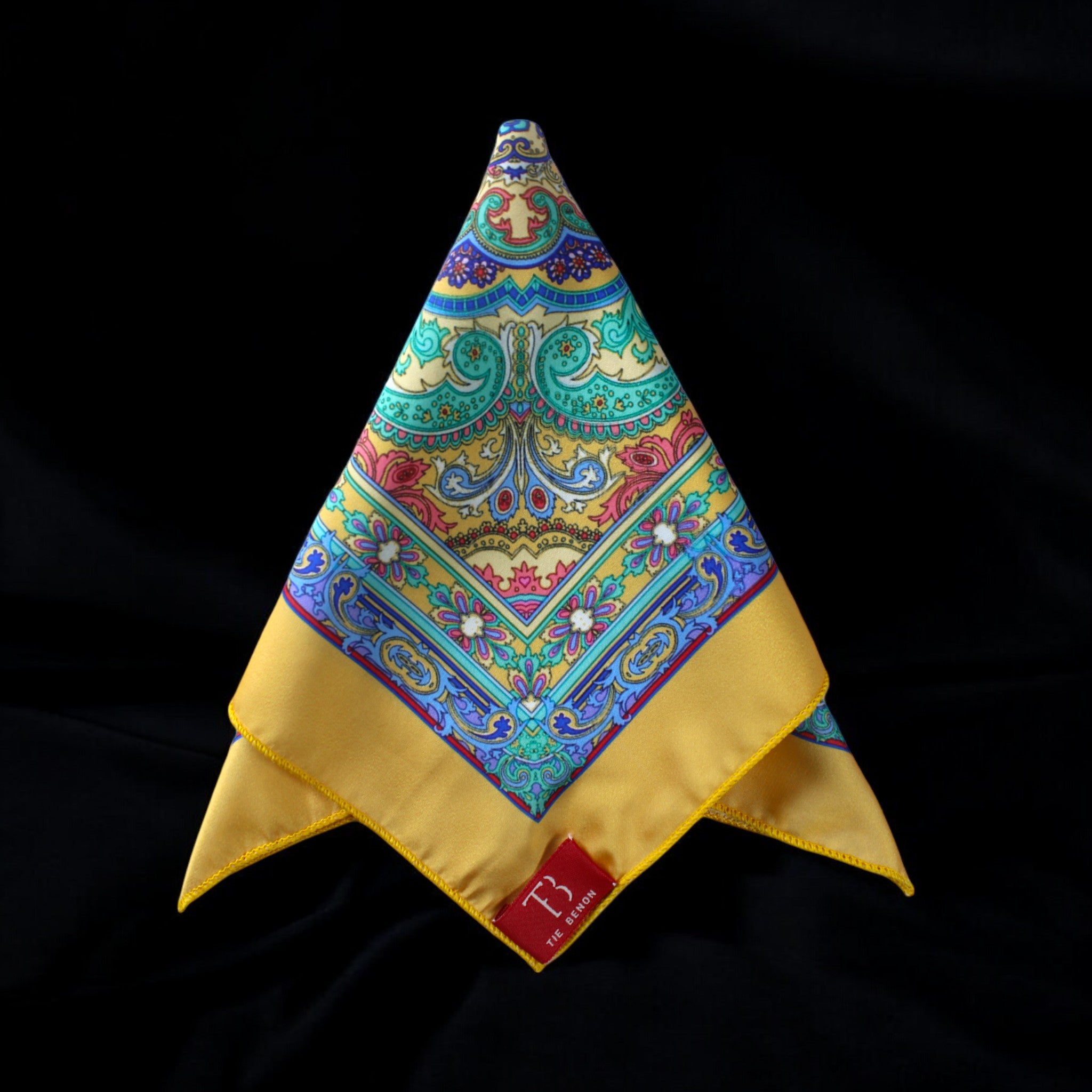 Multicolored Baroque-Style Pocket Square