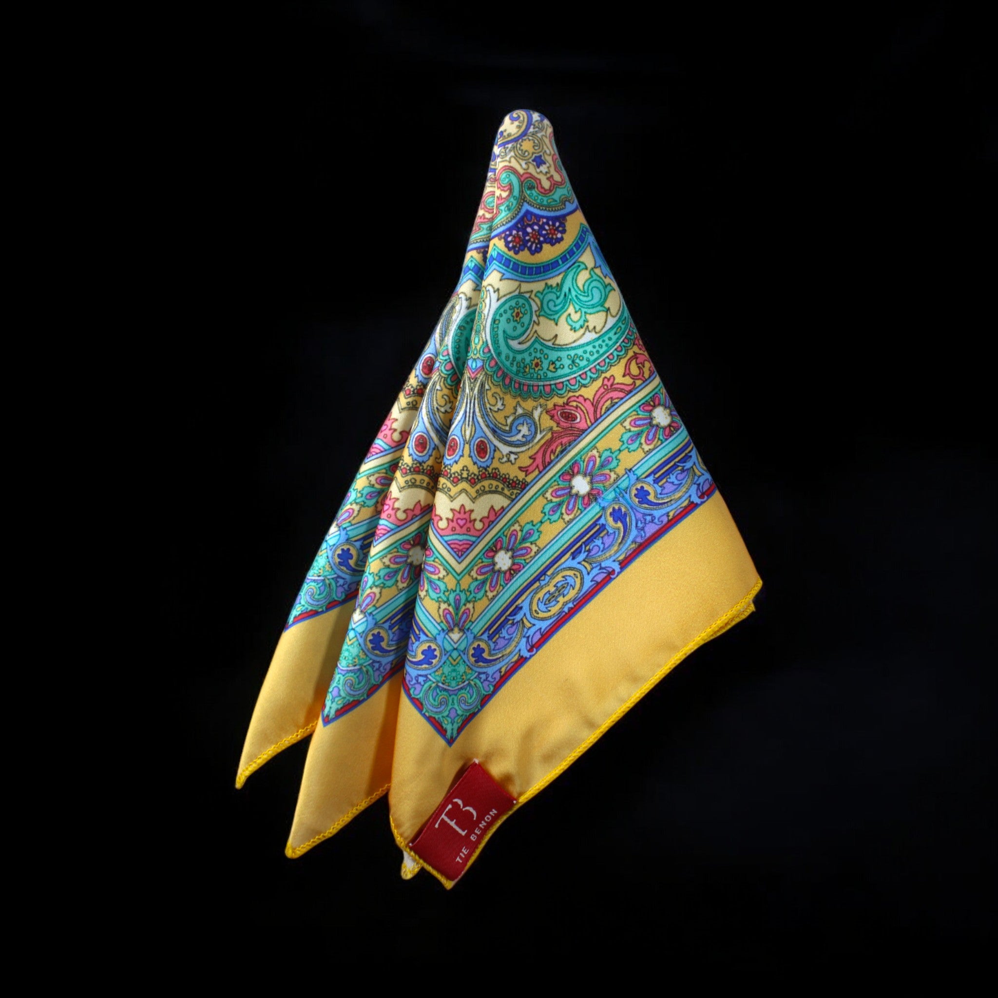 Multicolored Baroque-Style Pocket Square