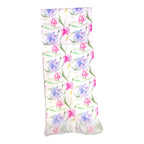 White Floral Printed Scarf With Pocket Square