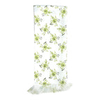 Sage Green Floral Printed Scarf With Pocket Square