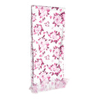 Pink Floral Printed Scarf With Pocket Square