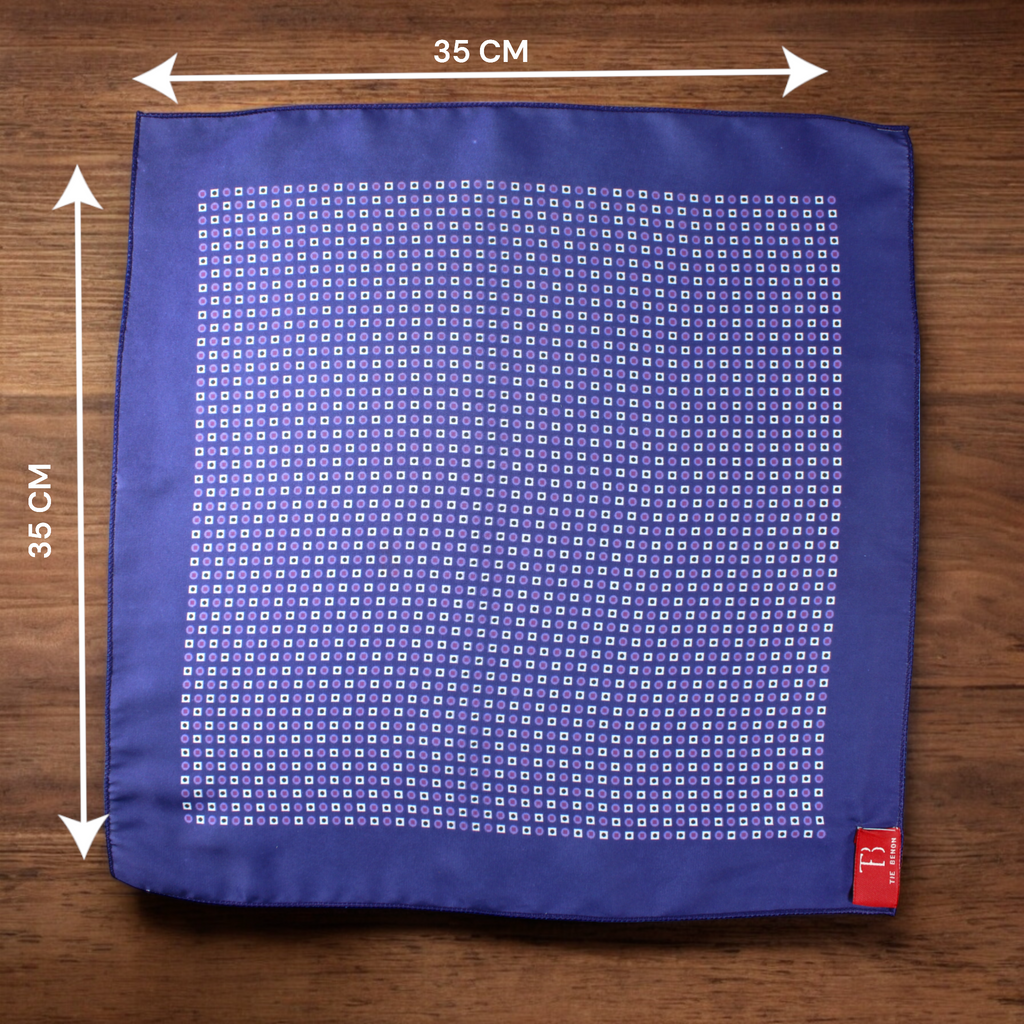 Sapphire Dots Pocket Sqaure