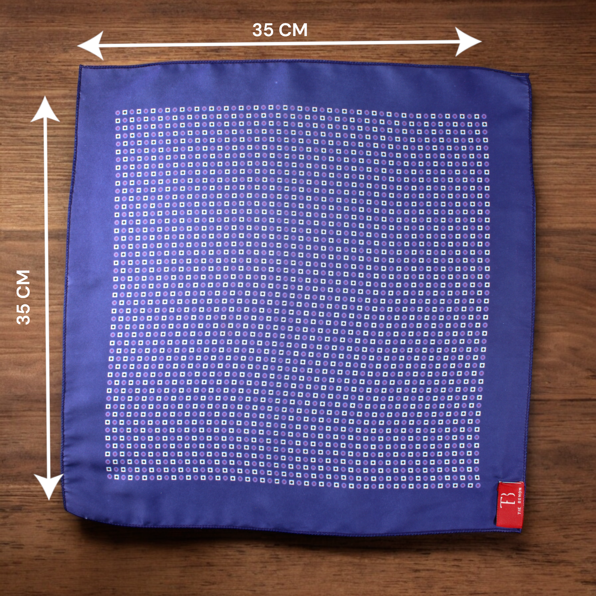 Sapphire Dots Pocket Sqaure