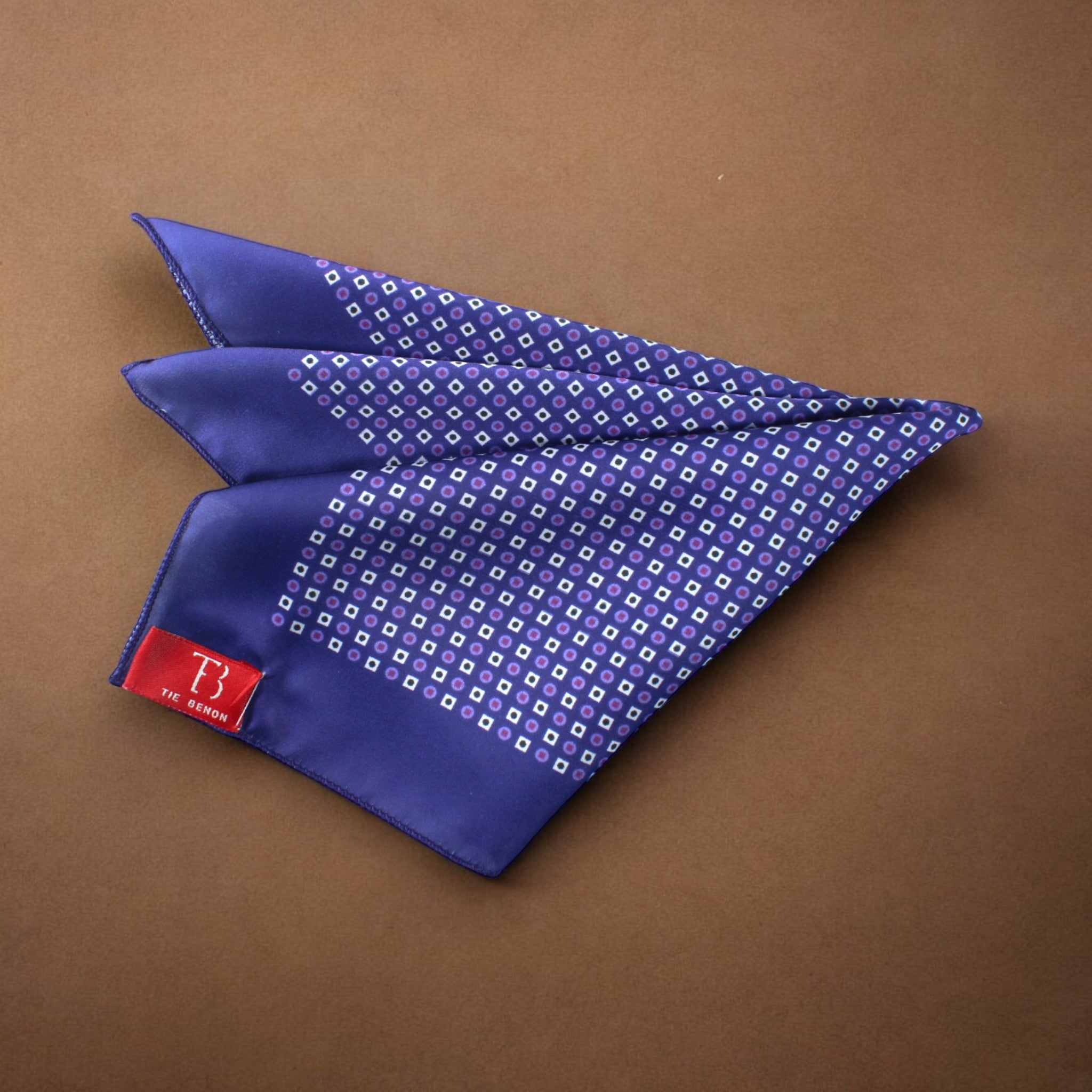 Sapphire Dots Pocket Sqaure