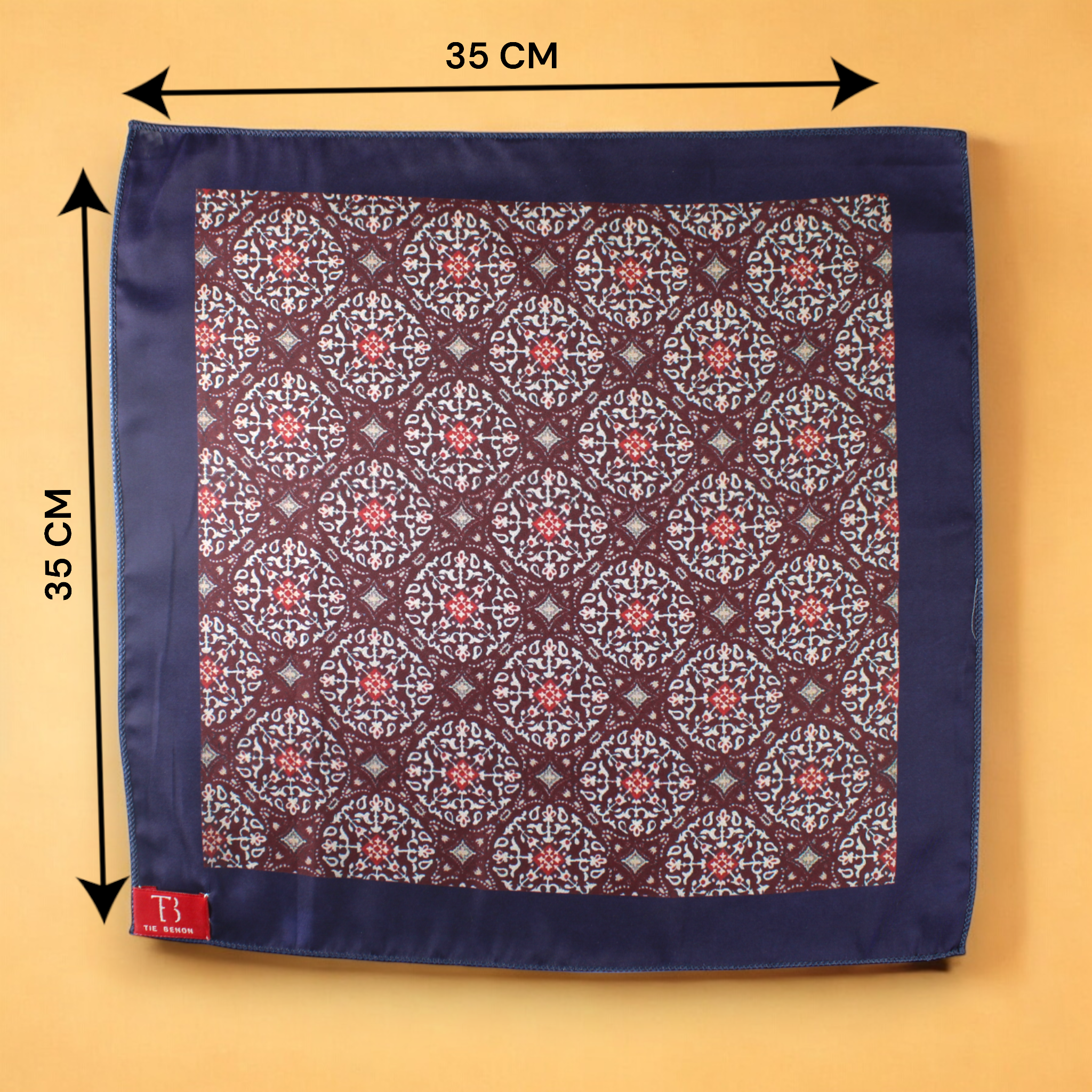 Midnight Blossom Pocket Square