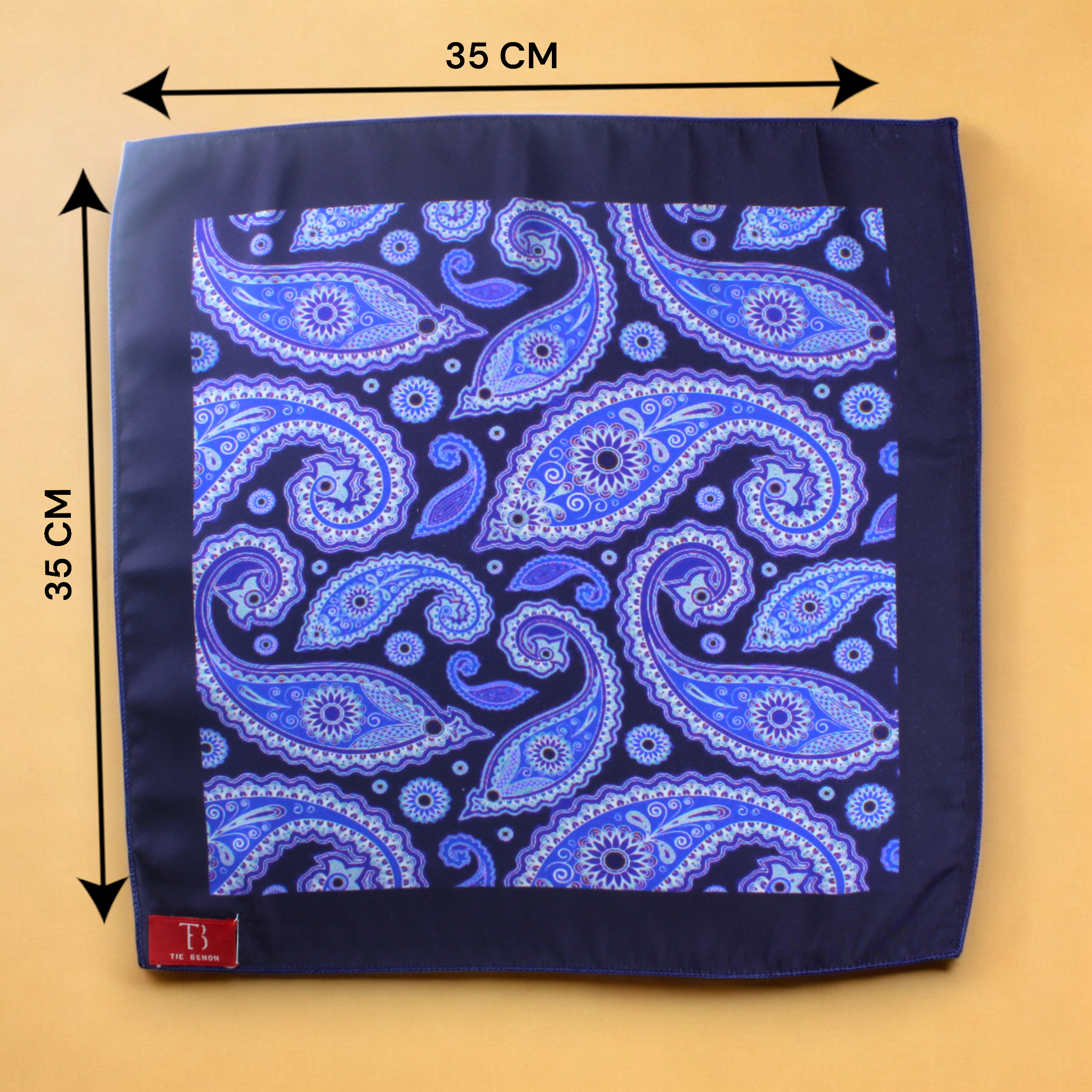 Aqua Swirl Pocket Square
