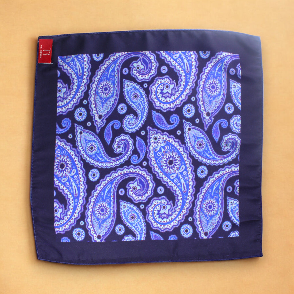 Aqua Swirl Pocket Square