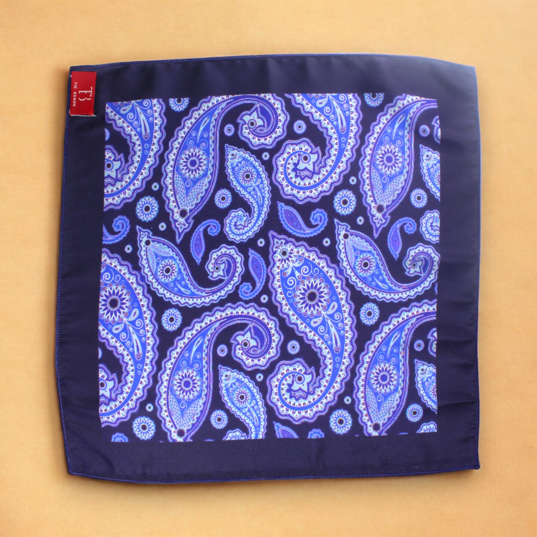 Aqua Swirl Pocket Square