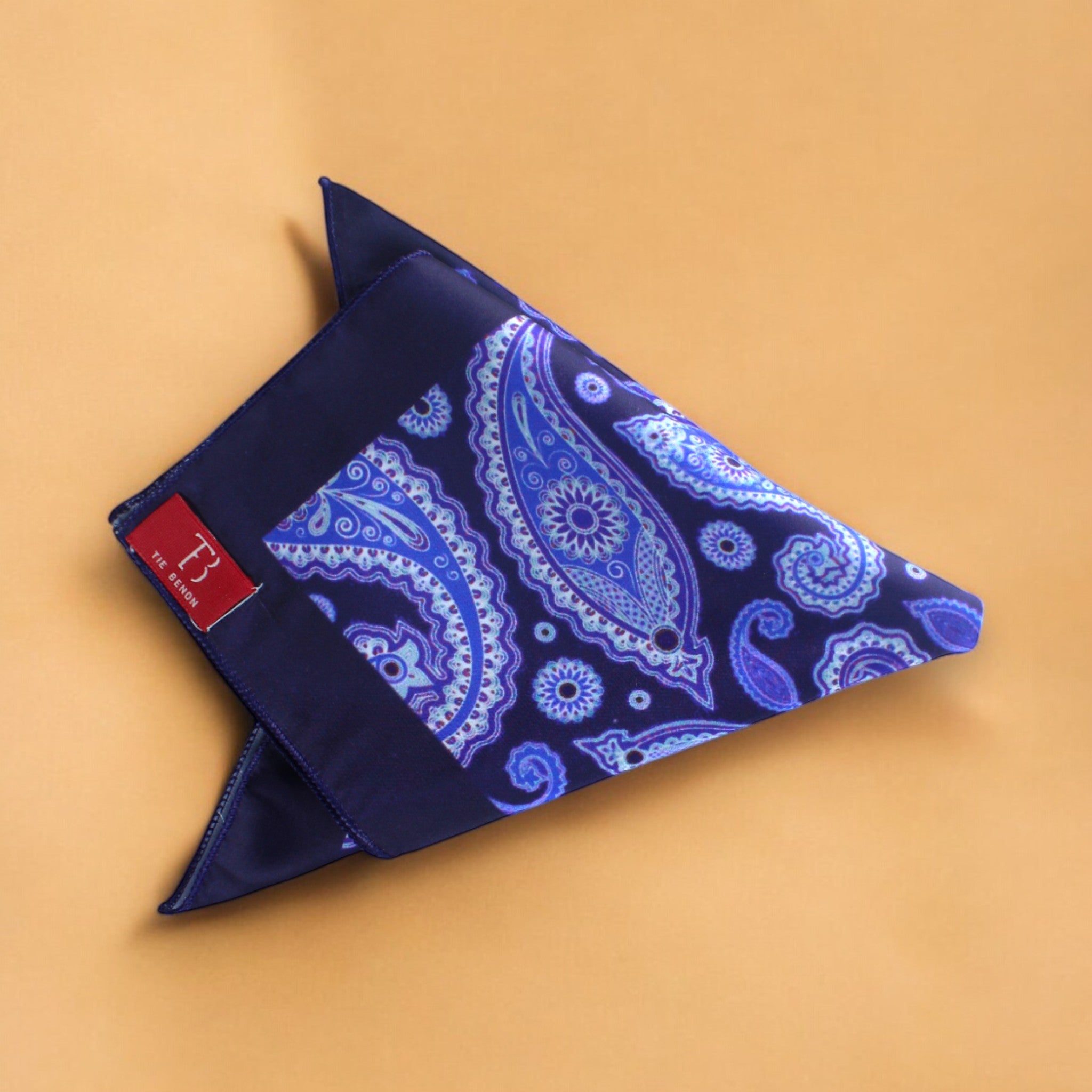 Aqua Swirl Pocket Square
