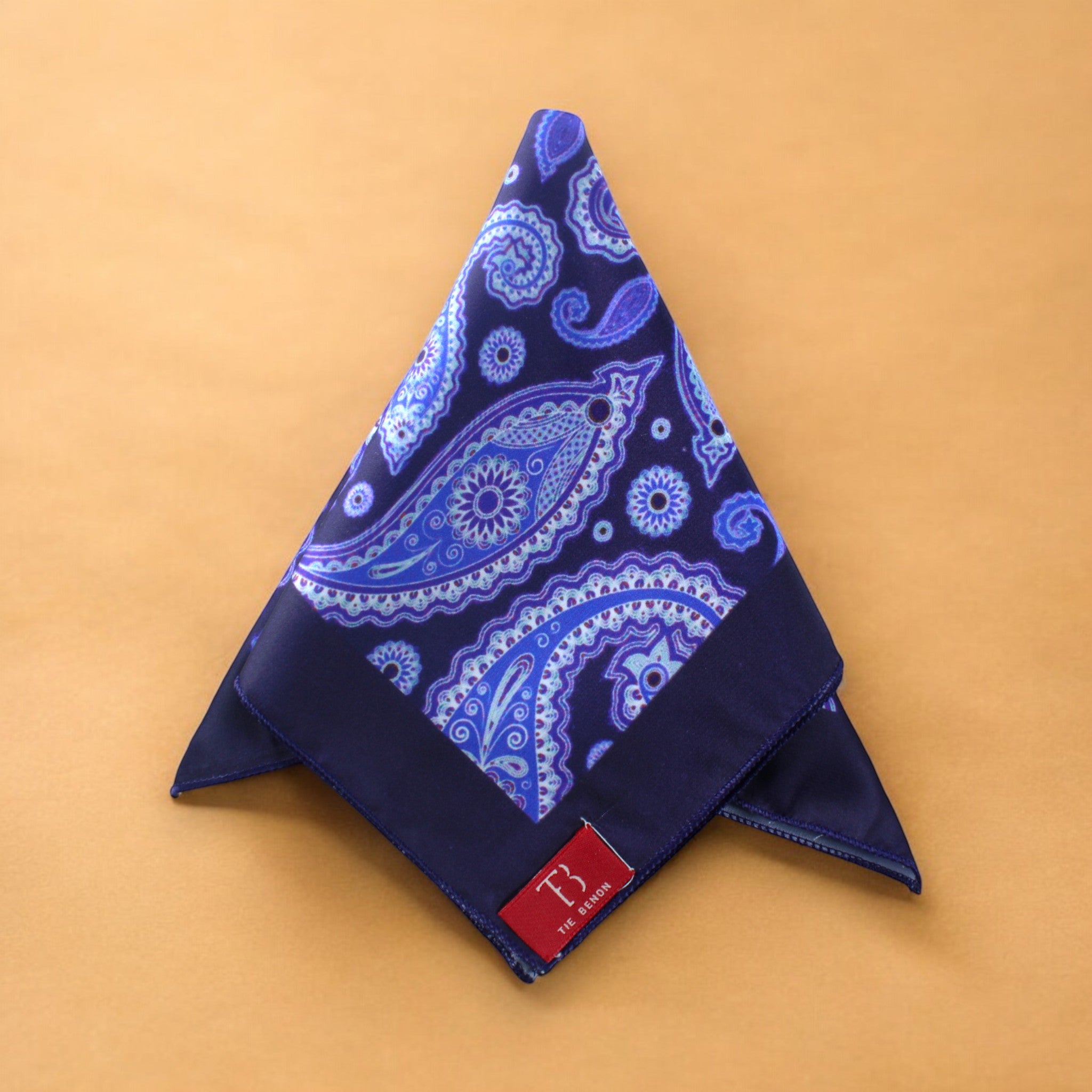 Aqua Swirl Pocket Square