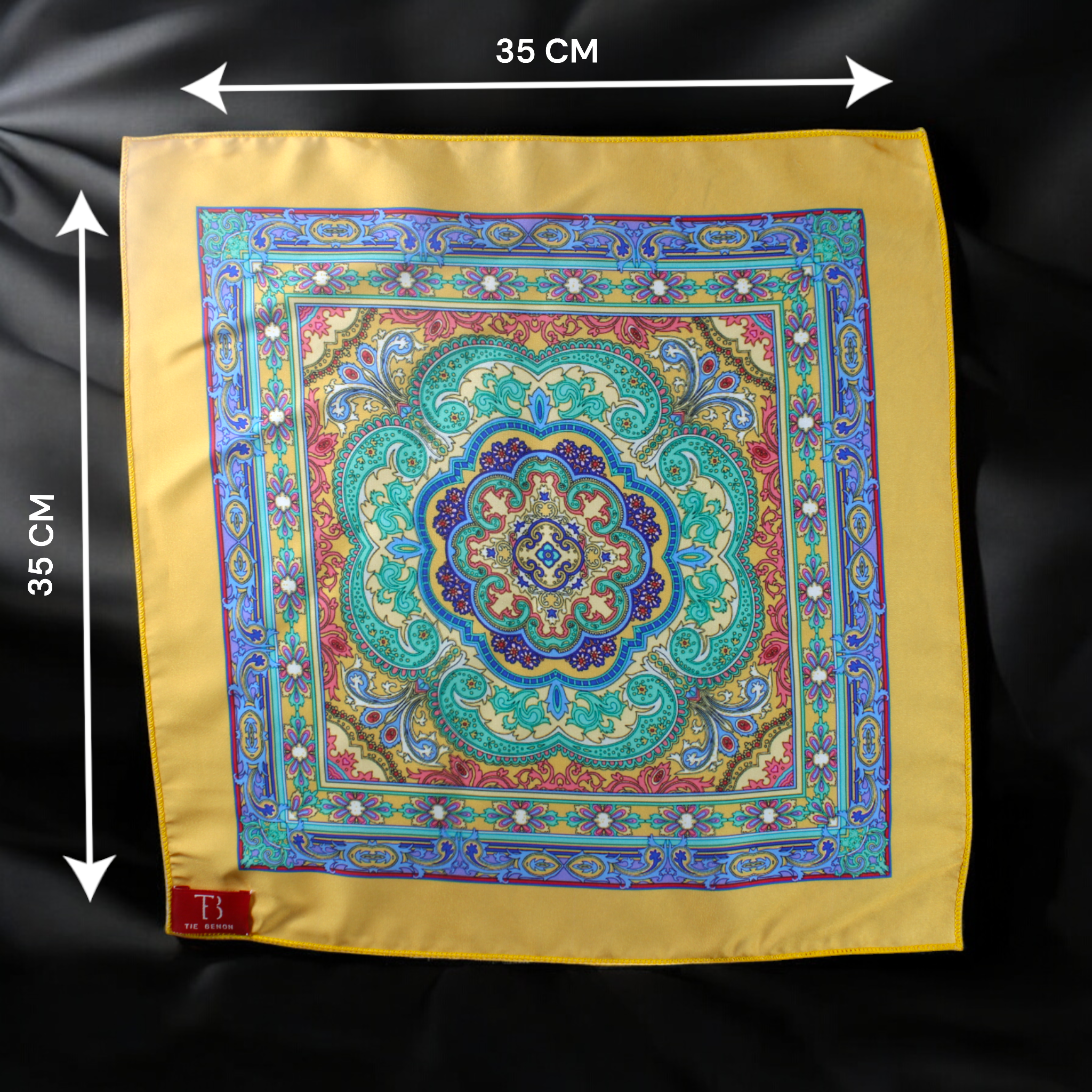 Multicolored Baroque-Style Pocket Square