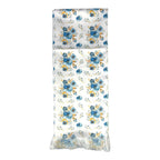 Teal Floral Printed Scarf With Pocket Square