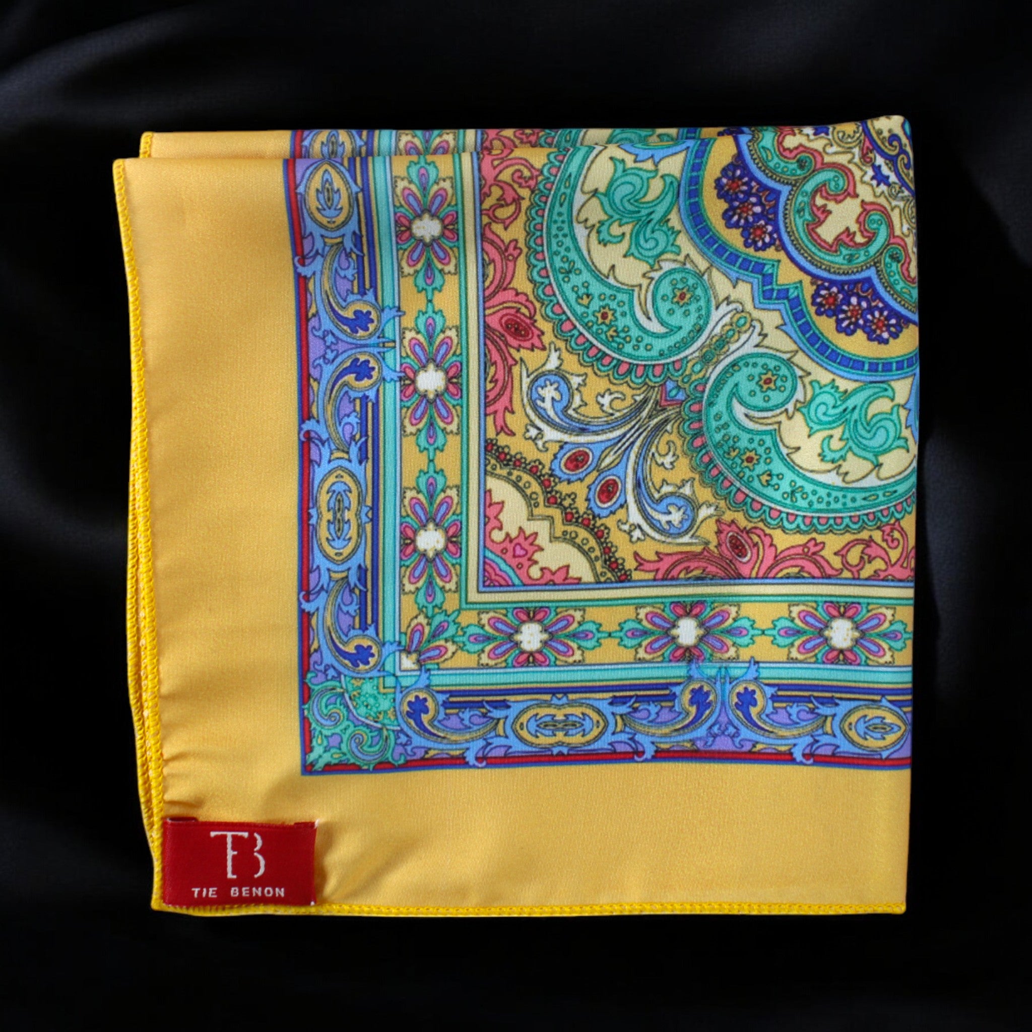 Multicolored Baroque-Style Pocket Square
