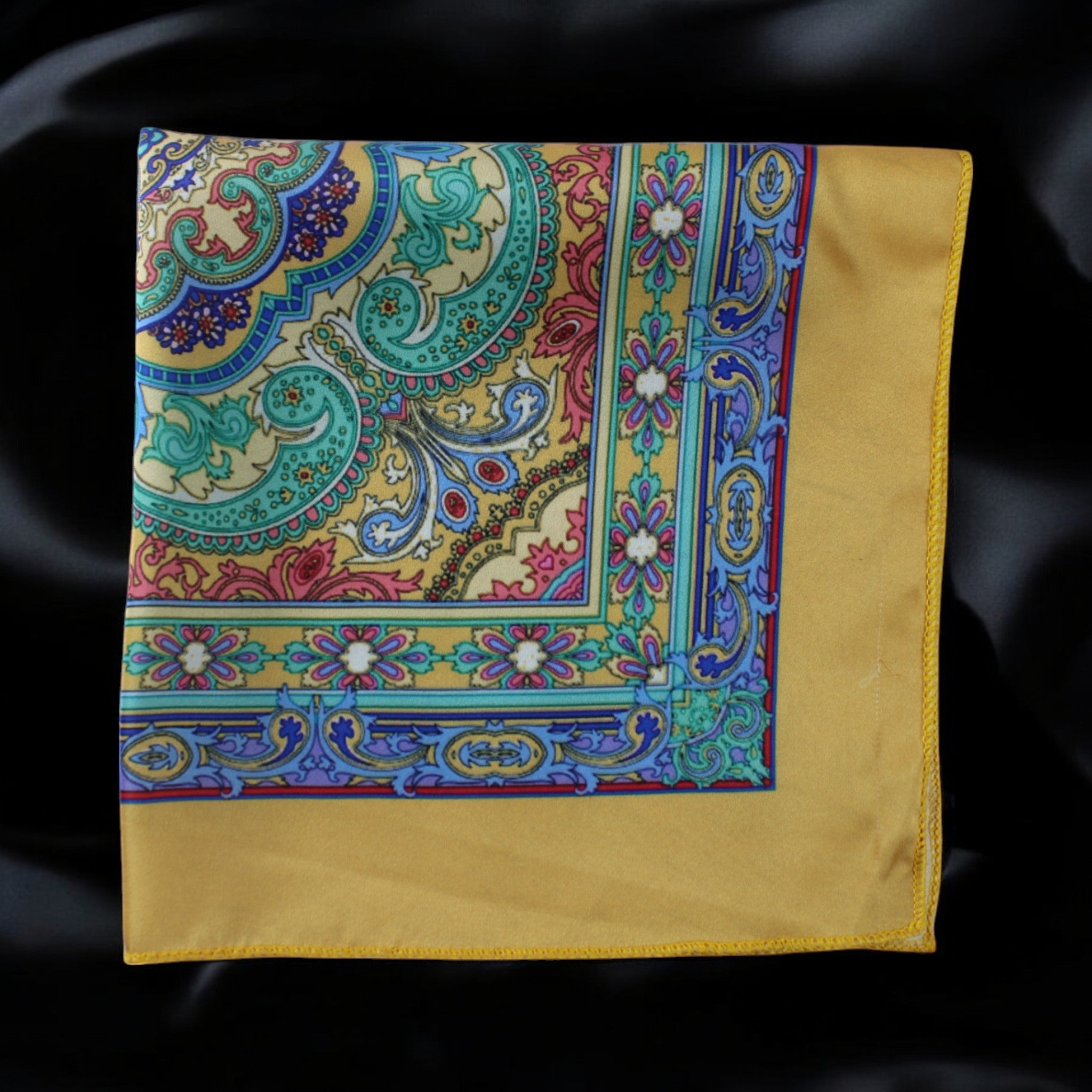 Multicolored Baroque-Style Pocket Square
