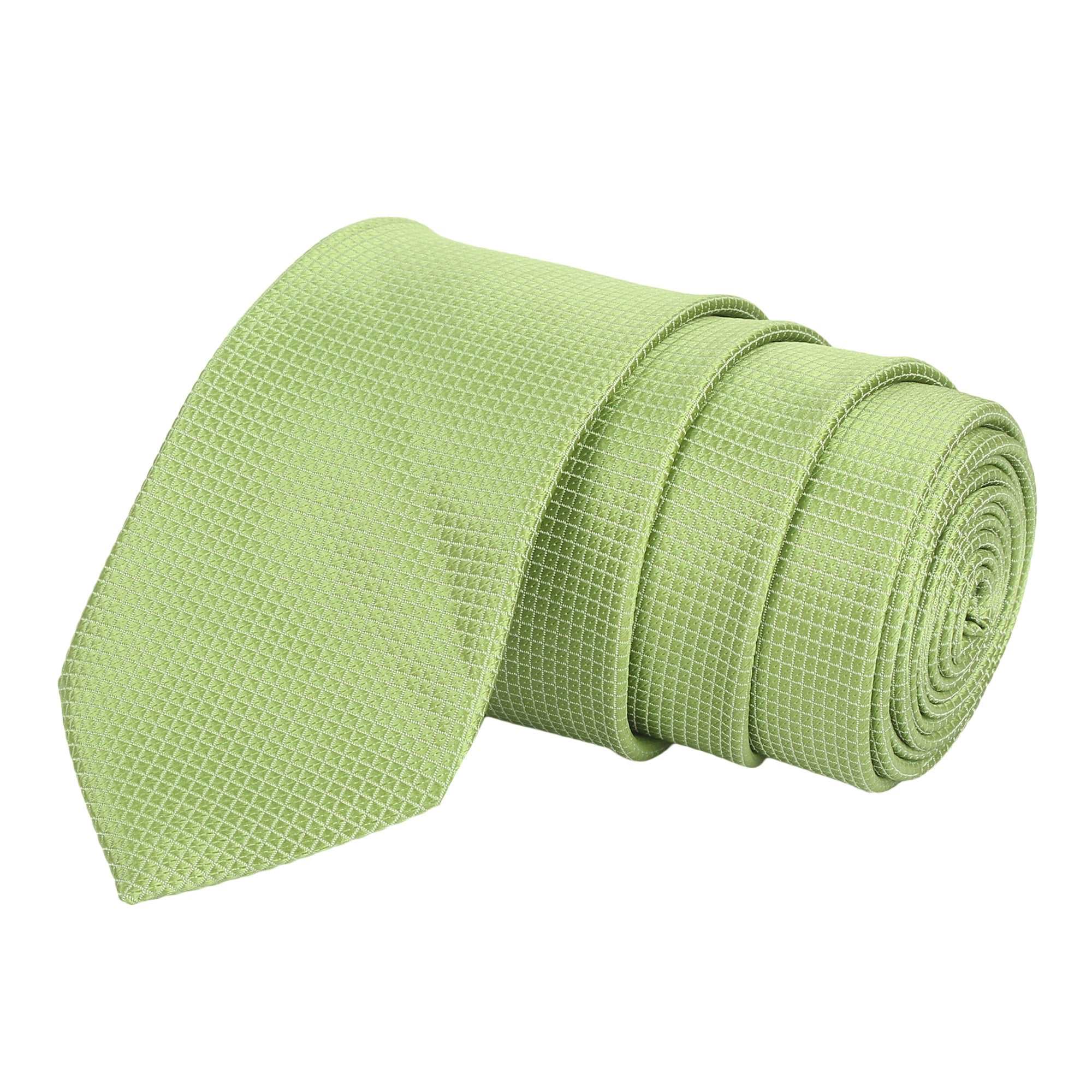 Light Green Self Squared Necktie