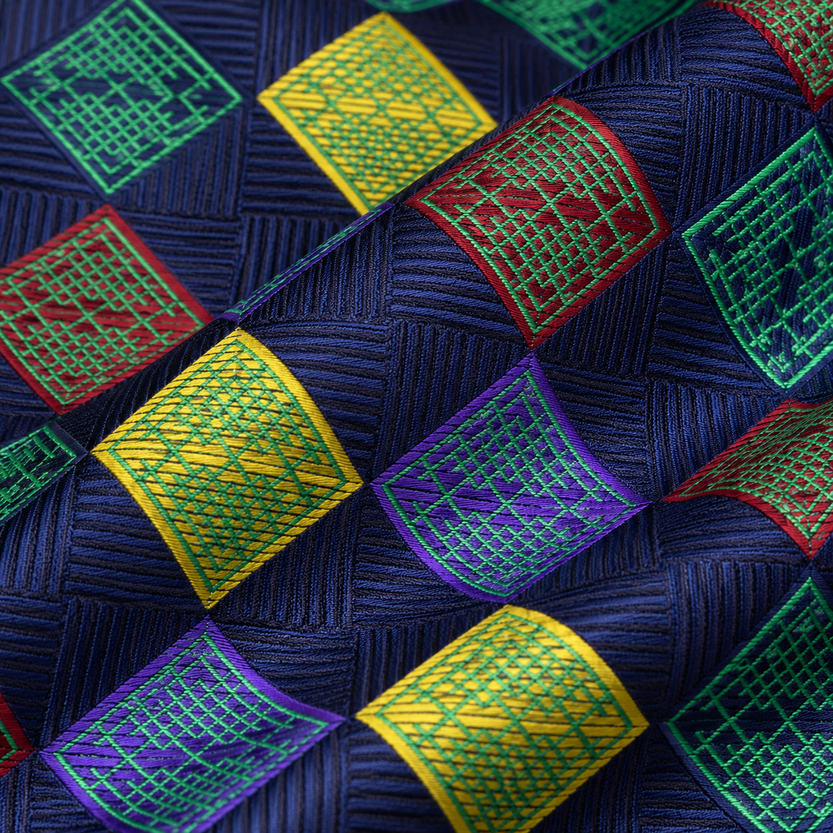 Multicolor Geometric Necktie Set