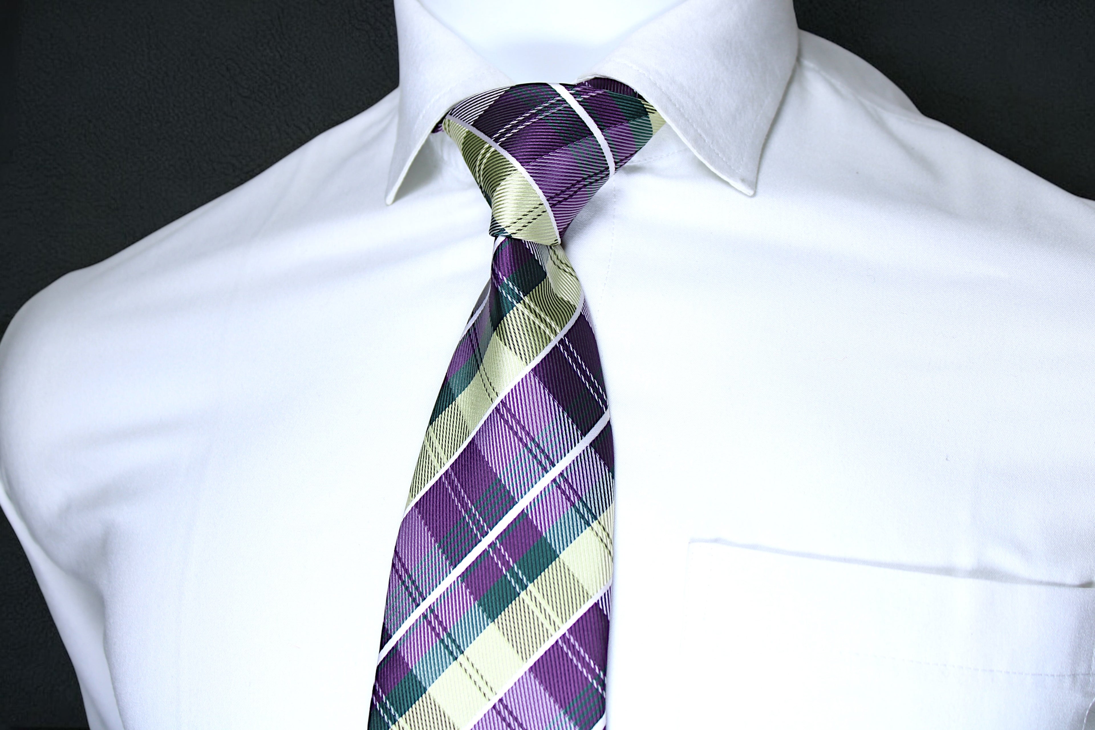 Modern Chick Purple Checkered Tie