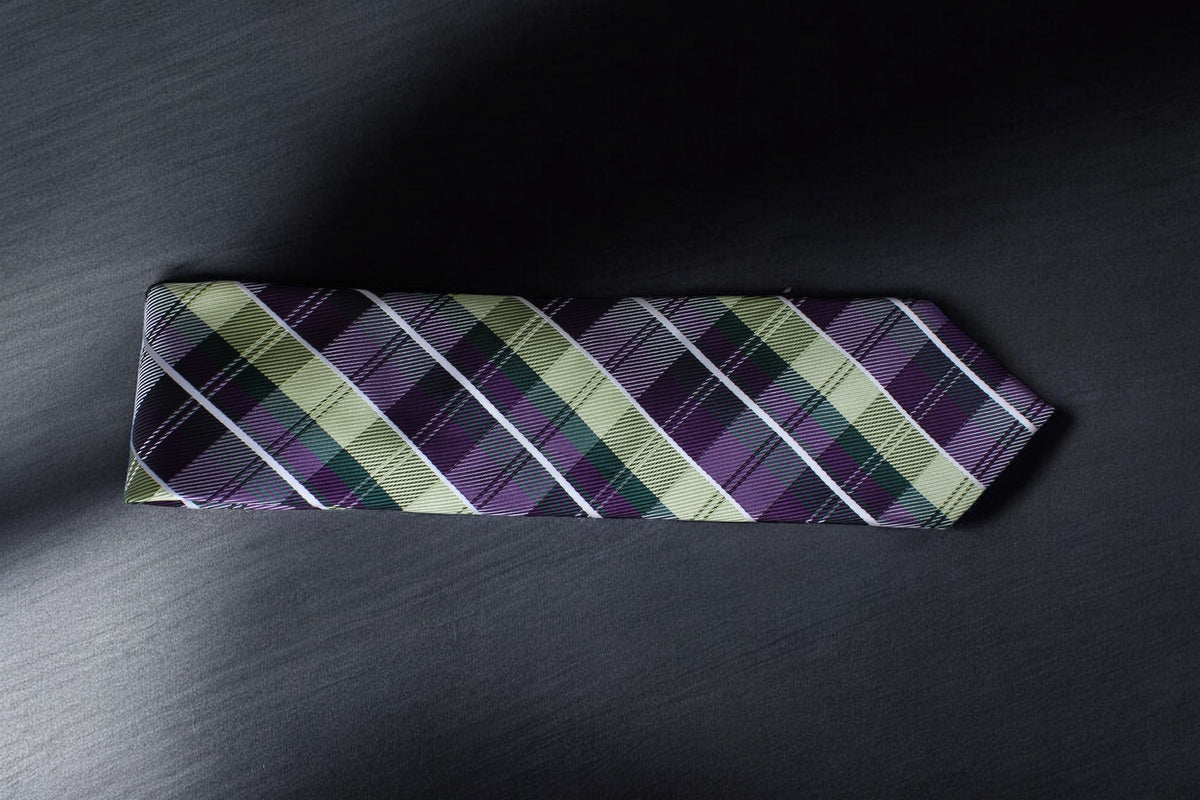 Modern Chick Purple Checkered Tie
