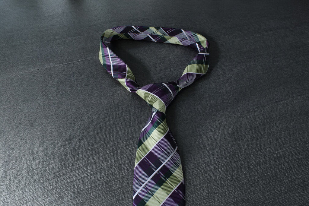 Modern Chick Purple Checkered Tie