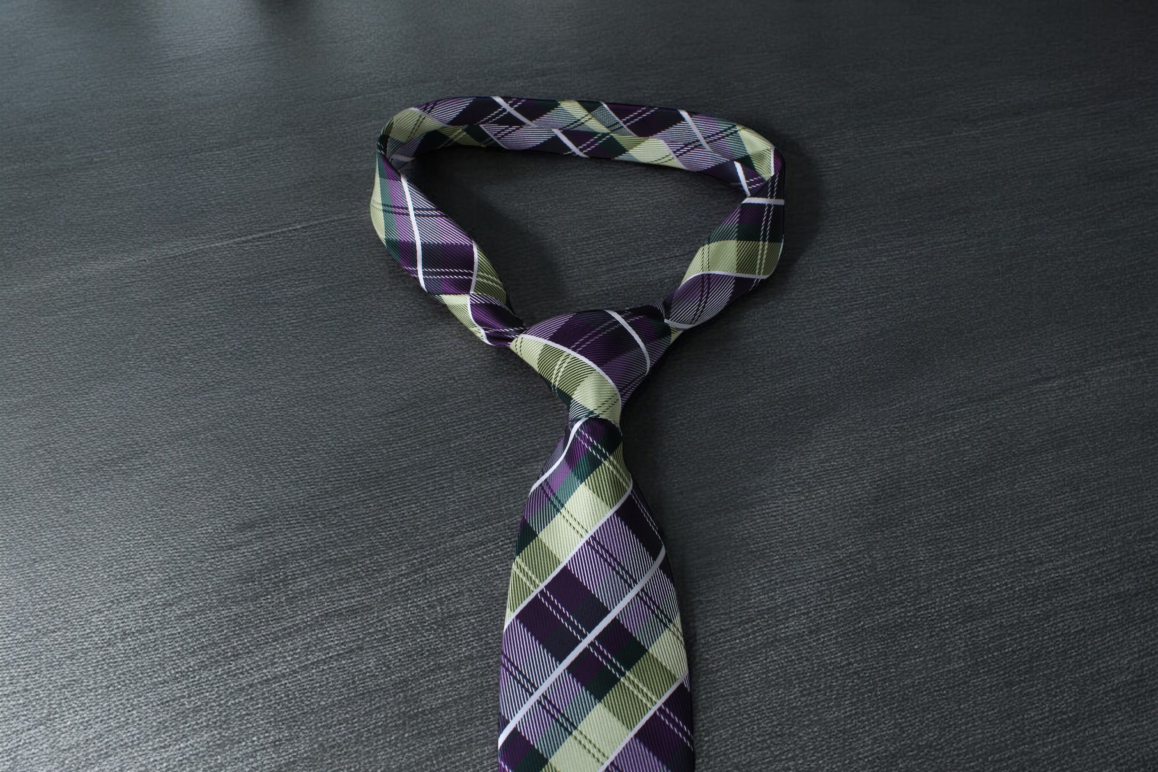 Modern Chick Purple Checkered Tie