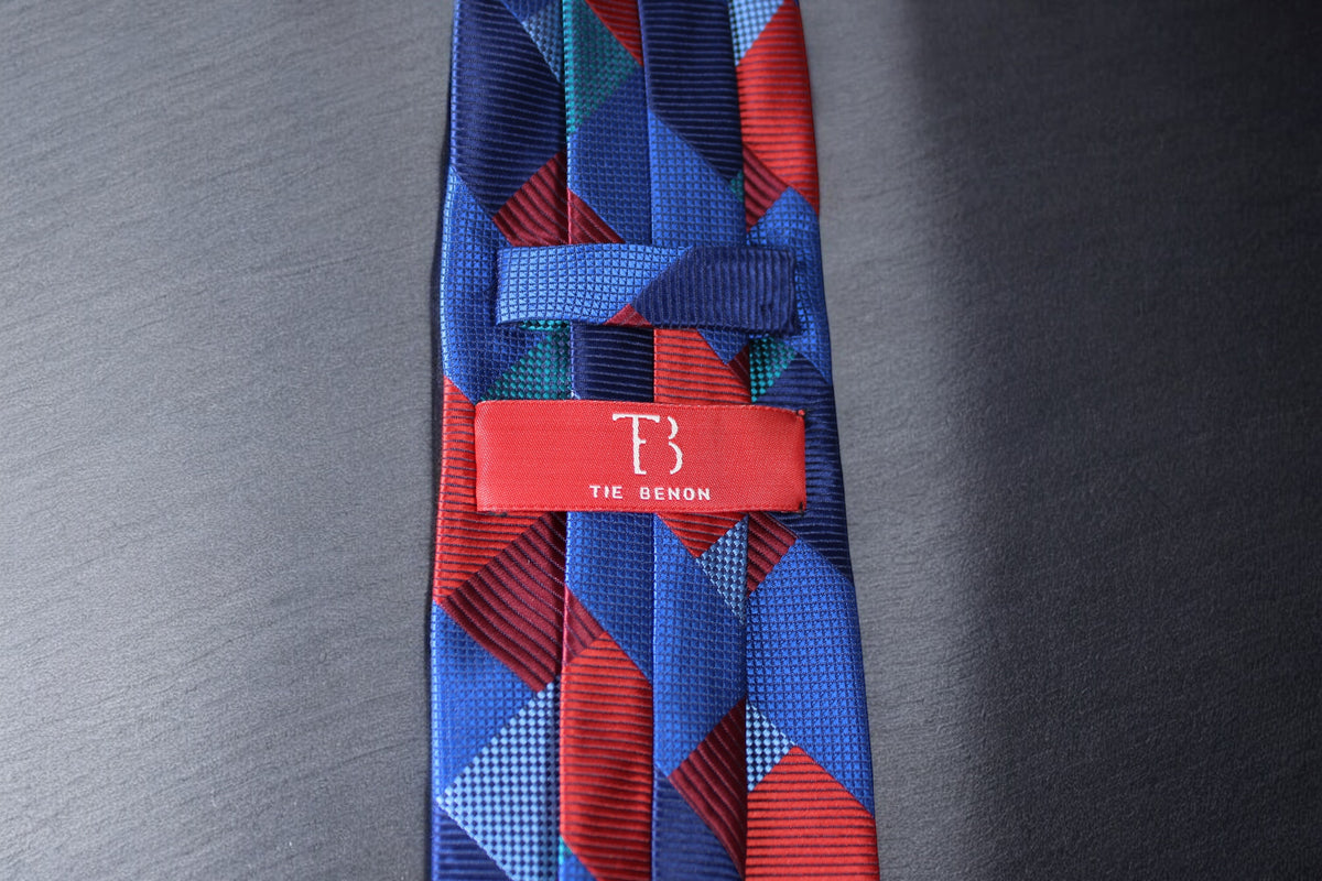 Multicolored Madarf Plaid Tie And Pocket Square Combo