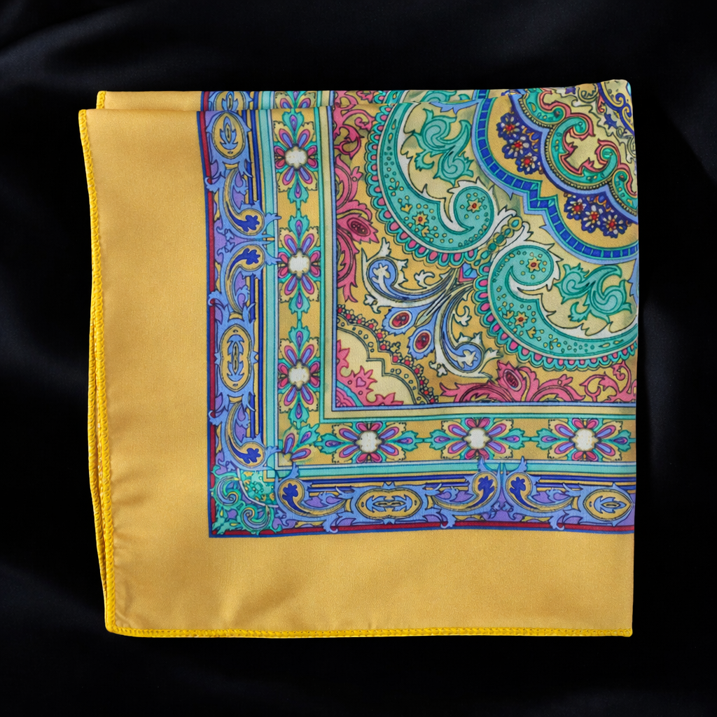 Multicolored Baroque-Style Pocket Square