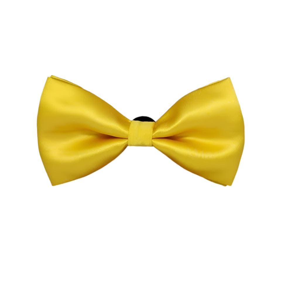 Light Yellow Solid Double Layered Bowtie