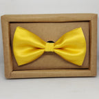 Light Yellow Solid Double Layered Bowtie