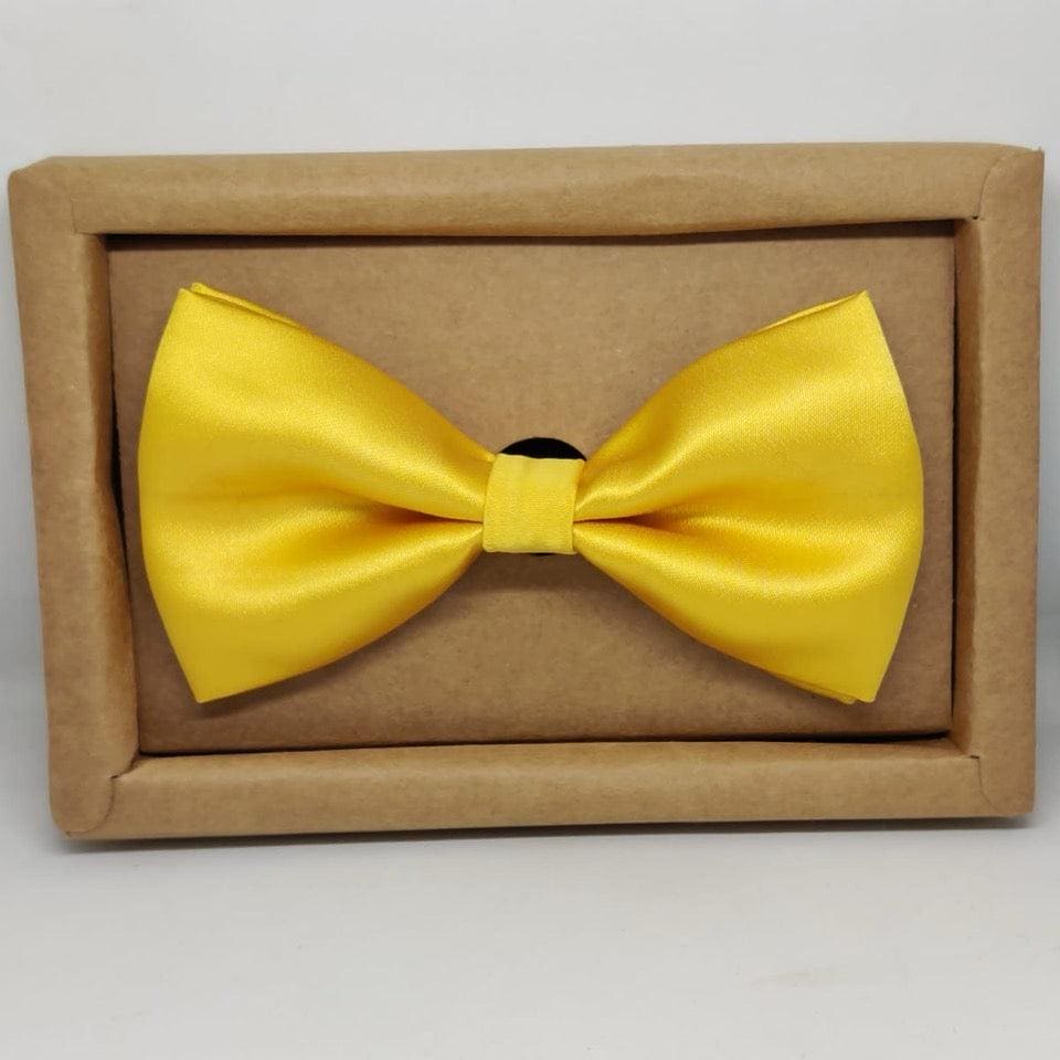 Light Yellow Solid Double Layered Bowtie