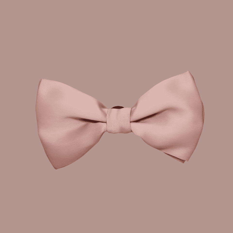 Rose Gold Solid Double Layered Bowtie