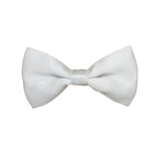 White Solid Double Layered Bowtie