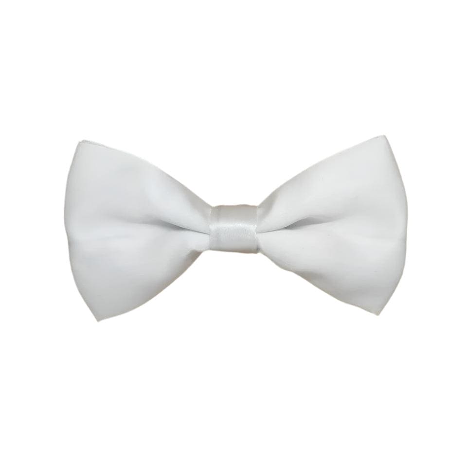 White Solid Double Layered Bowtie