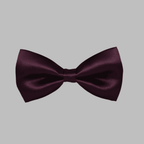 Burgundy Solid Double Layered Bowtie