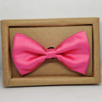 Pink Solid Double Layered Bowtie
