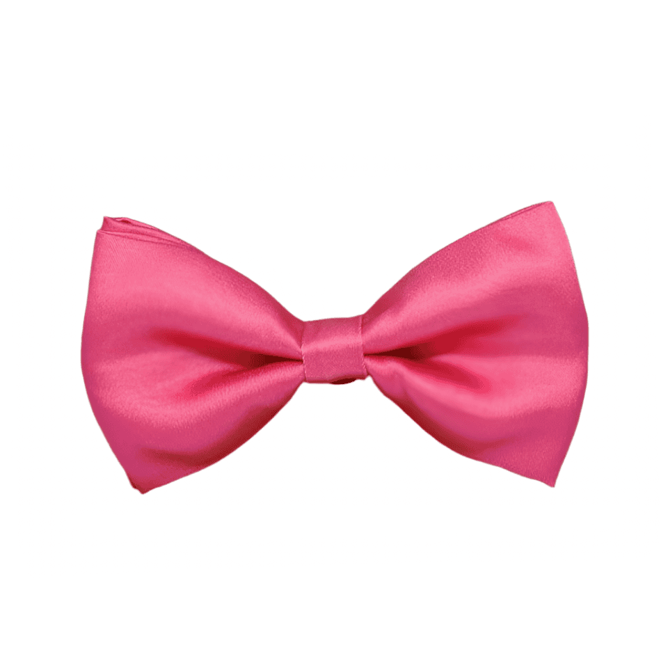 Pink Solid Double Layered Bowtie