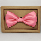 Pink Solid Double Layered Bowtie
