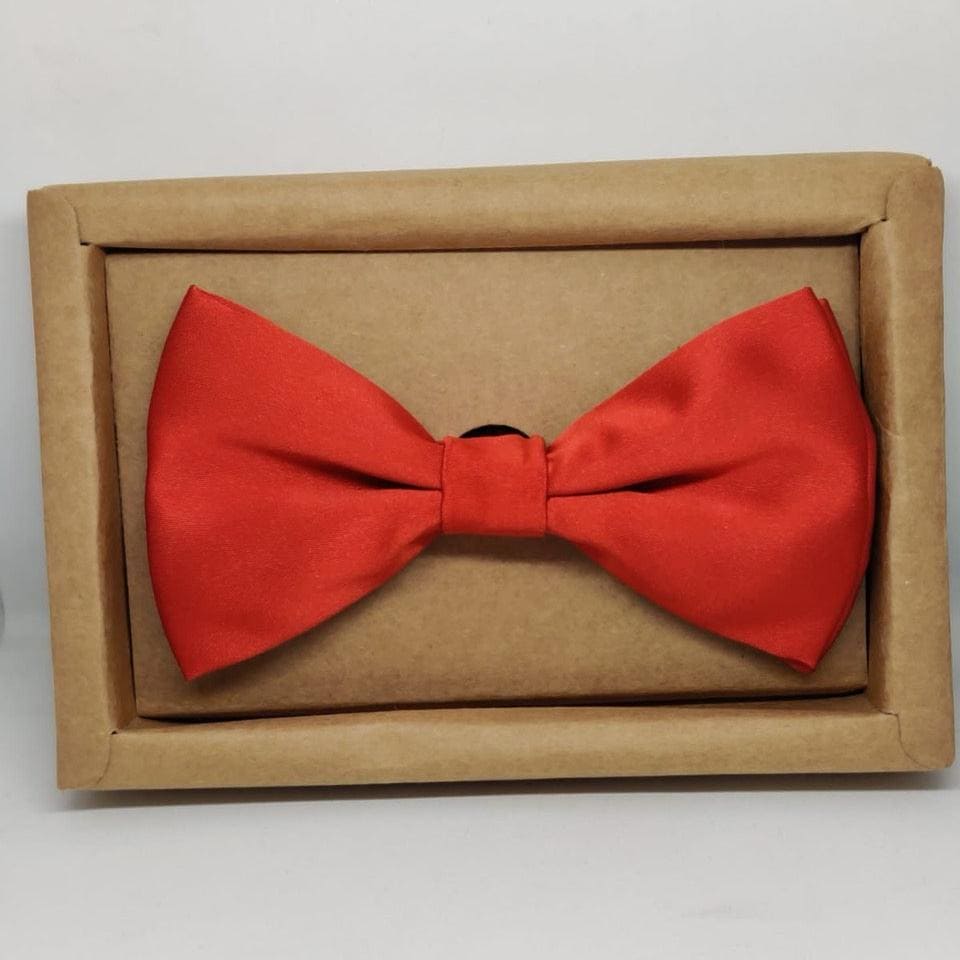 Red Solid Double Layered Bowtie
