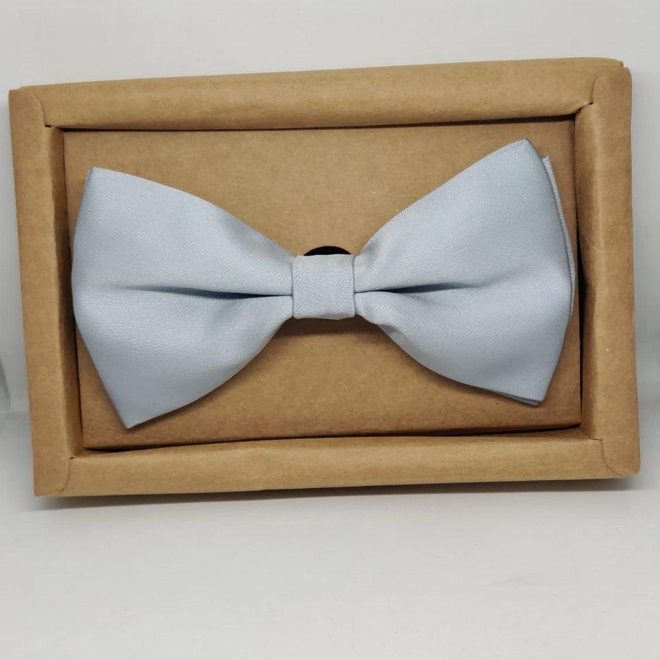 Silver Solid Double Layered Bowtie